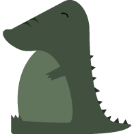 The logo of the service is an happy alligator